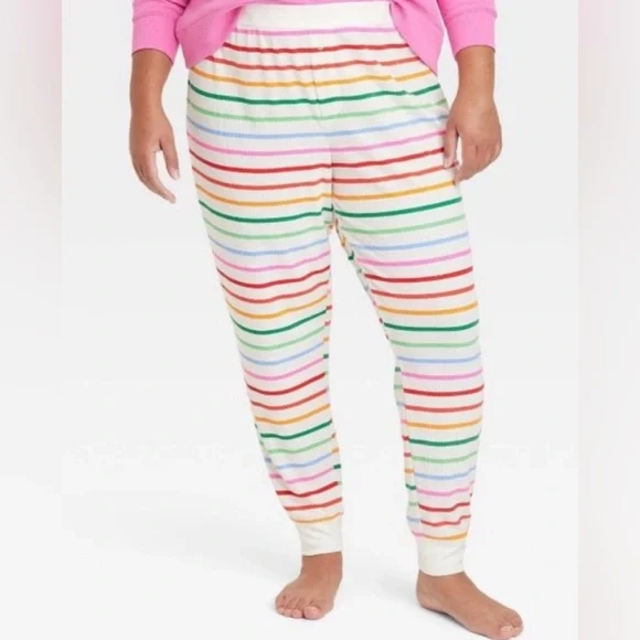 Wondershop 2 pc Thermal Top & Striped Pajama Pant - Picture 3 of 6
